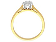0.23 ct Diamond and Yellow Gold Solitaire Ring 