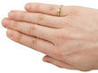 0.23 ct Diamond and Yellow Gold Solitaire Ring Wearing 