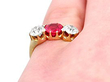 wearing antique ruby ring