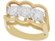 Vintage Yellow Gold Three Stone Ring