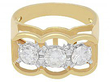 vintage three stone diamond ring