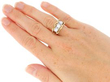Vintage Yellow Gold Three Stone Ring wearing