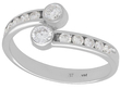 Vintage Diamond Twist Ring White Gold