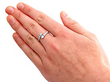 Vintage Diamond Twist Ring White Gold Wearing