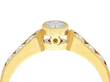 Vintage 18k Yellow Gold Diamond Dress Ring