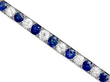 Antique Sapphire and Diamond Bar Brooch