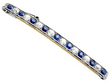 Antique Sapphire and Diamond Bar Brooch