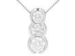 Three Stone Pendant in Platinum 