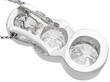 Diamond Pendant in Platinum back view