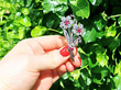 Vintage Ruby Brooch outside