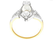 Diamond and Pearl Dress Ring for Sale