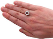 White Gold Cluster Ring Being Worn