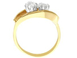 Two Stone Diamond Ring Yellow Gold