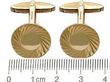 Men's Vintage Gold Cufflinks Ruler