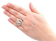 Geometric Diamond Ring Wearing 