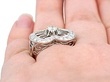 Geometric Diamond Ring wearing