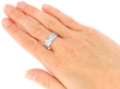 wearing white topaz eternity ring