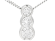 Three Stone Platinum Pendant