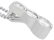 Three Stone Platinum Pendant setting