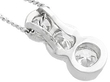 Three Stone Platinum Pendant reverse