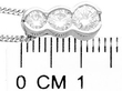 Three Stone Platinum Pendant size