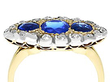 Antique Blue Sapphire and Diamond Ring