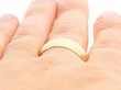 Vintage Gold Wedding Ring Wearing Finger