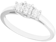 18ct White Gold Three Stone Ring
