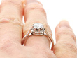 1950s Diamond Engagement Ring wearing
