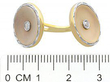Crystal Cufflinks Size
