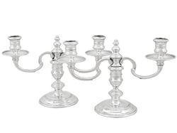 Silver Candelabra with 2 Arms