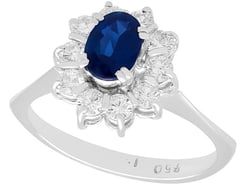 Sapphire Cluster Ring Vintage