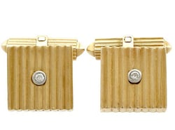 Gold & Diamond Cufflinks