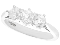 platinum three stone ring
