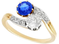 Sapphire Twist Engagement Ring