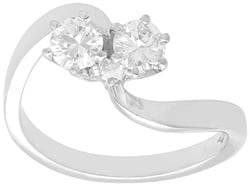2 Stone Diamond Twist Ring