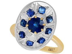 1950s Sapphire Ring in Yellow Gold