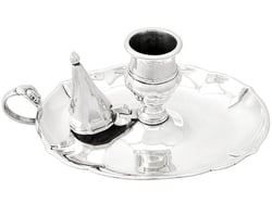 Danish Silver Chamber Candlestick