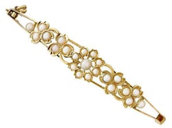 Victorian Gold Bangle with Pearls