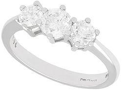 Vintage 18ct White Gold Trilogy Ring