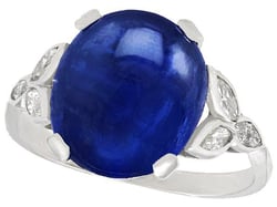 antique cabochon sapphire ring