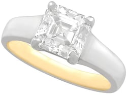 asscher cut solitaire ring