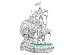 Antique Ship Brooch