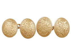 Rose Gold Oval Cufflinks 