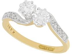 Vintage Two Diamond Twist Ring