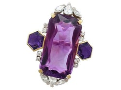 Amethyst & Diamond Vintage Ring
