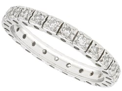 Vintage 18 ct White Gold Full Eternity Ring