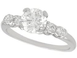 Vintage Diamond and Platinum Engagement Ring