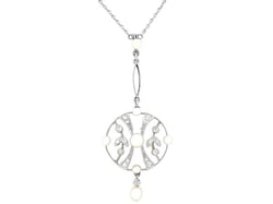 Diamond & Pearl Necklace