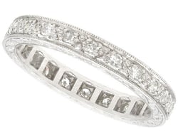 Full Diamond Eternity Ring Platinum